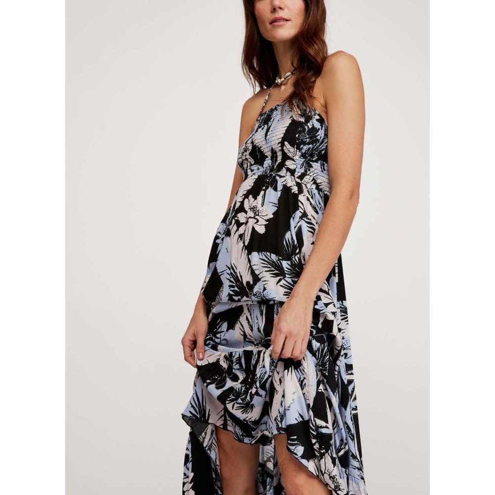 đLAST CHANCEđ NWT Free People Heat Wave Printed Maxi Slip / Black Combo - Picture 7 of 7